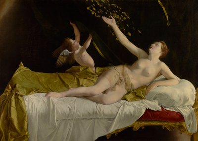 Danaë a sprcha zlata, od Orazio Gentileschi