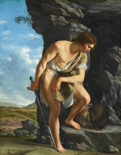 David s Goliášovou hlavou od Orazio Gentileschi