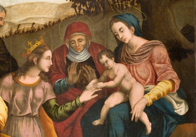Svatba svaté Kateřiny, detail od Orazio da Spinazzola Iacobetta