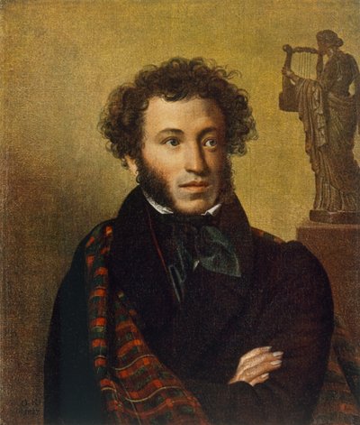 Portrét Alexandra Puškina, 1827 od Orest Adamovich Kiprensky