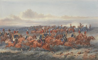 The Chestnut Troop (A Baterie) Royal Horse Artillery (akvarel na papíře) od Orlando Norie