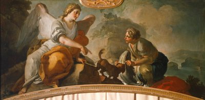Tobias ja enkeli, Oronzo Tiso (1726-1800) od Oronzo Tiso