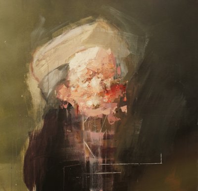 Podle Rembrandta - Autoportrét apoštola Pavla, 2020-24 ( akryl, pastel a olej na plátně) od Oscar Nin