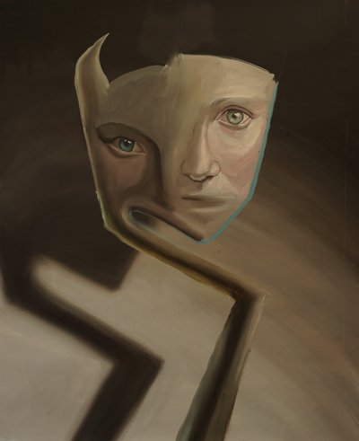 Rozdělená duše, 2023 (olej na plátně) od Oscar Nin