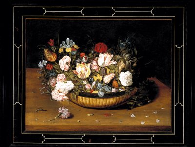 Košík květin, c.1615 (olej na desce) od Osias the Elder Beert
