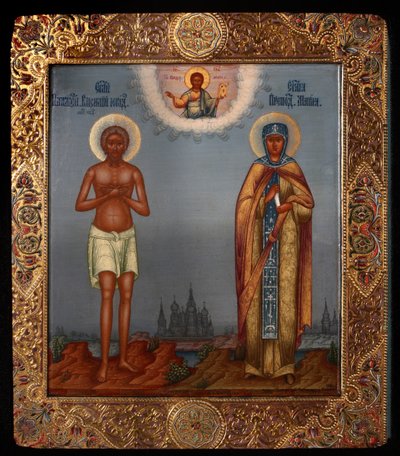Basil Blahoslavený a Svatá Marie Egyptská, 1901 od Osip Semionovich Chirikov