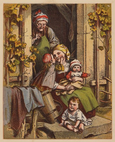 Šťastný domov (barevná litografie) od Oskar Pletsch