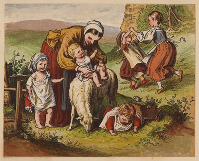 Dětská jízda (barevná litografie) od Oskar Pletsch