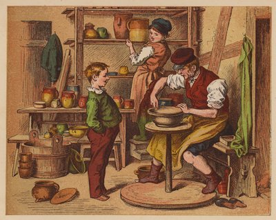 Potter (barevná litografie) od Oskar Pletsch