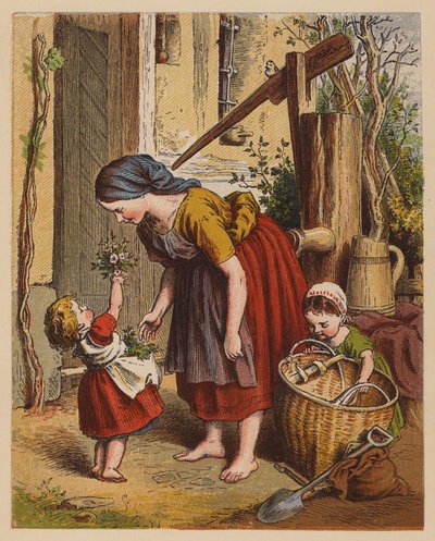 Letní květiny (barevná litografie) od Oskar Pletsch