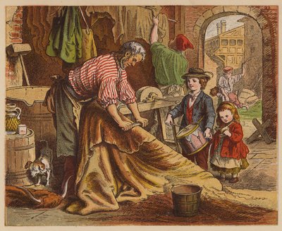 The Tanner (barevná litografie) od Oskar Pletsch