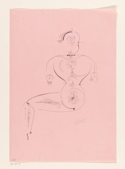 Sedící postava od Oskar Schlemmer (signed by artist)