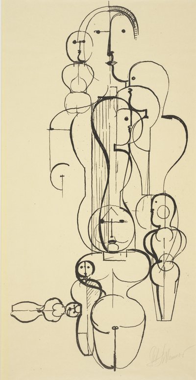 Figurální plán K 1 od Oskar Schlemmer