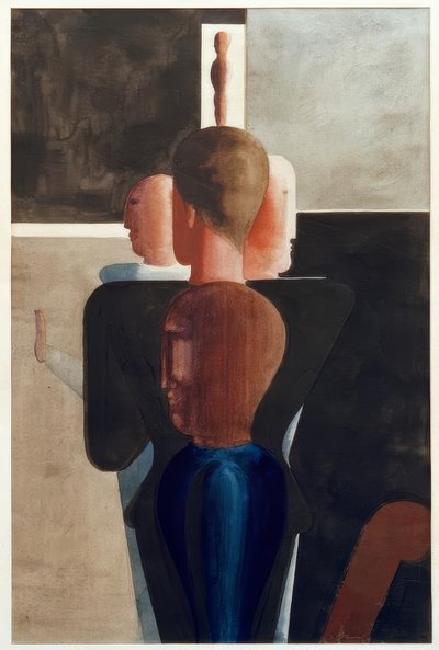 Soustředná skupina v prostoru od Oskar Schlemmer