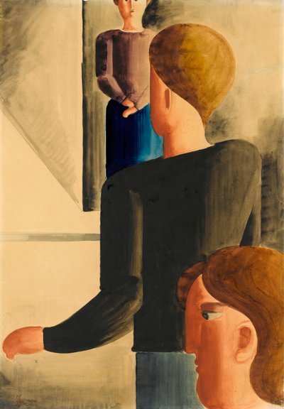 Jednoduché gesto Tři postavy v místnosti, 1928. od Oskar Schlemmer