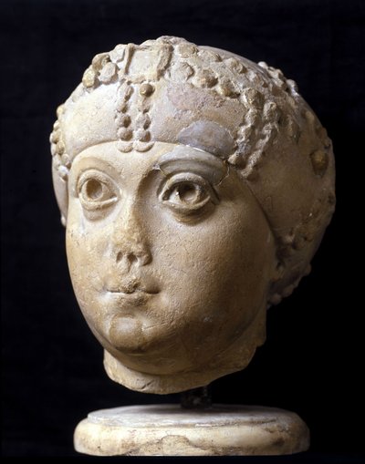 Mramorová hlava Amalasonte (Amalasunta) královny Ostrogótů (zemřela 535), dcery Theodorika Velikého, krále Ostrogótů. od Ostrogothic Ostrogothic