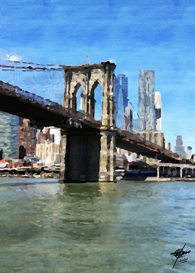 Odrazy na Brooklynském mostě od Osvaldo Russo