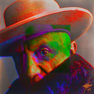 Intenzivní psychedelický portrét od Osvaldo Russo