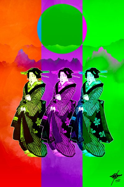 Pop Art – Gejša Trio od Osvaldo Russo