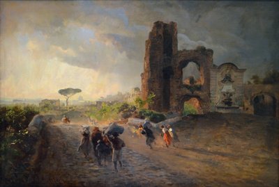 Francouzsky: Paysage romain Římská krajina od Oswald Achenbach
