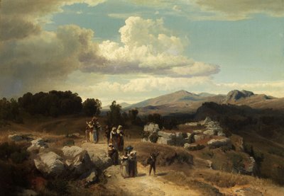 Nedělní procházka římskou krajinou od Oswald Achenbach