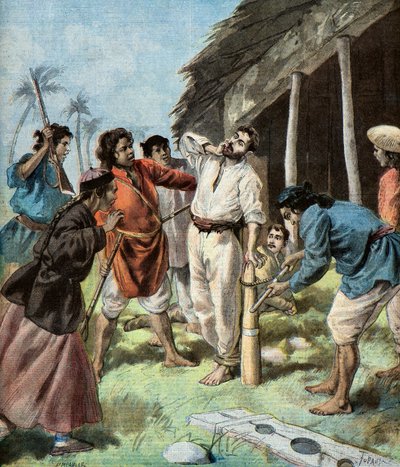 Vězeň Carrere z Pavillons Noirs,1895 (Ilustrace) od Oswaldo Tofani