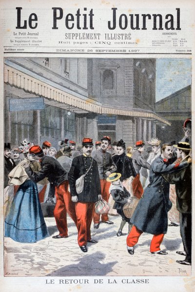 Francouzští vojáci vracející se domů, Francie, 1897 od Oswaldo Tofani
