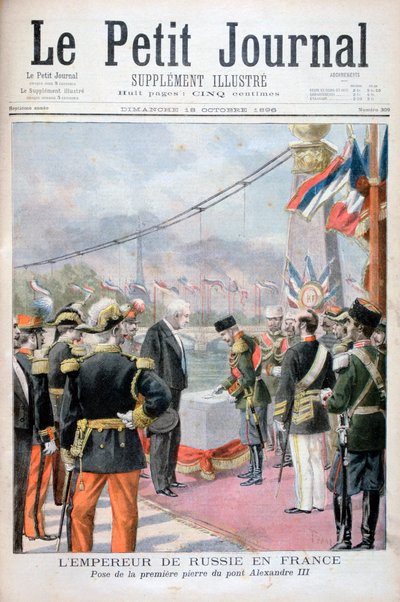 Nicholas II Ruska a Félix Faure, prezident Francouzské republiky, 1896 od Oswaldo Tofani