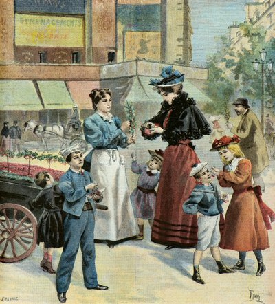 Paříž na jaře, 1895 (Ilustrace) od Oswaldo Tofani