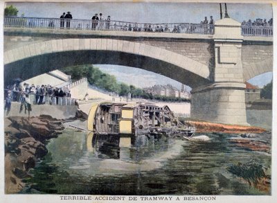 Hrozná nehoda tramvaje, Besancon, Francie, 1899 od Oswaldo Tofani