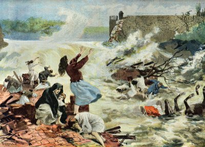 Bouzovská katastrofa, 1895 (Ilustrace) od Oswaldo Tofani