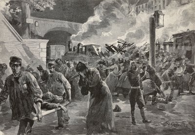 Oběti a záchranáři na místě vlakové nehody Saint-Mande, 26. července od Oswaldo Tofani