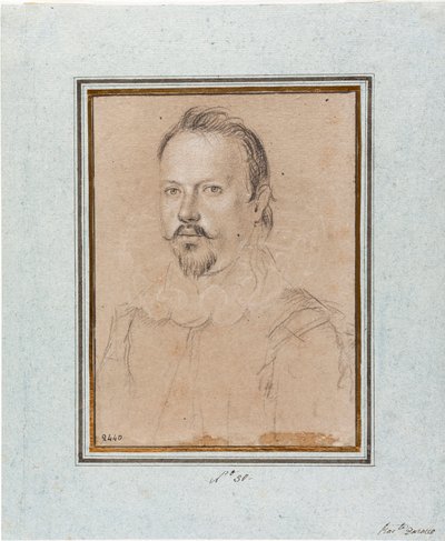Portrét Vincence I. z Gonzague, vévody z Mantovy (Vincenzo I. Gonzaga, vévoda z Mantovy) (1562-1612) Kresba Ottavio Leoni (1578-1630) Genes, Musei di Strada Nuova, inv 2440 od Ottavio Mario Leoni