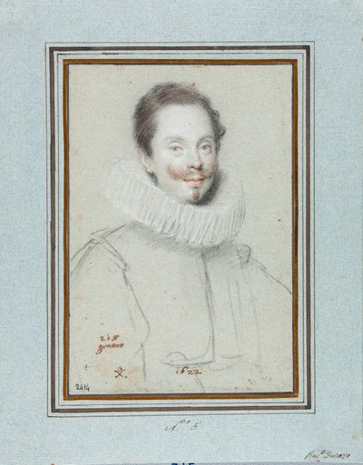 Portrét markýze Paris Pinelli (17. století) Kresba Ottavio Leoni (1578-1630) Genes 17. století, Musei di Strada Nuova, Fondo Disegni, inv 2414 od Ottavio Mario Leoni