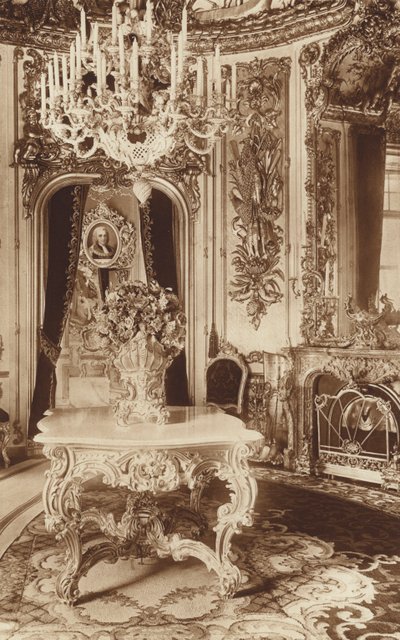Bavorský královský zámek Linderhof, jídelna s terasou Tischlein dich! od Otto Ballerstedt