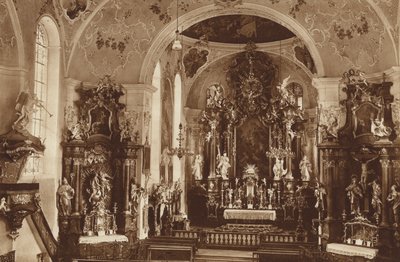 Farní kostel, Oberammergau, Interiér kostela od Otto Ballerstedt