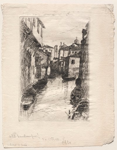Kanál v Benátkách, 1880. od Otto H. Bacher
