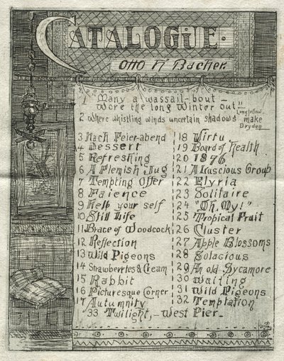 Katalog, 1878. od Otto H. Bacher