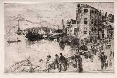 Lepty Benátek: Castello Quarters, Riva, 19. století. od Otto H. Bacher