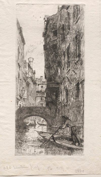 Ponte del Pistor, Benátky, 1880. od Otto H. Bacher