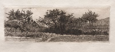 Střechy a stromy, 1879. od Otto H. Bacher