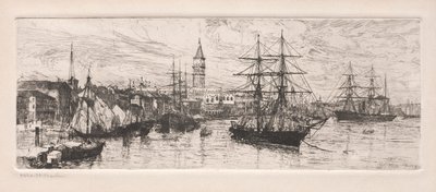Lodní doprava a vévodský palác, 1888. od Otto H. Bacher