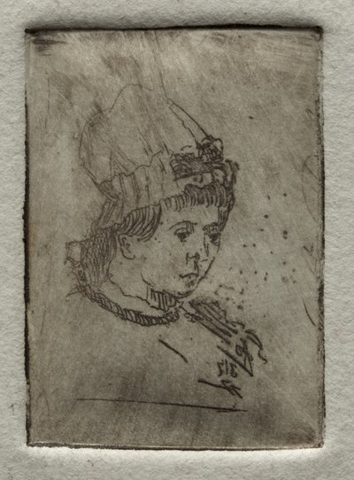 Small Head with Mob Cap, 1878. od Otto H. Bacher