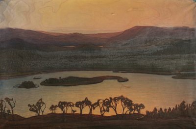 Pohled na jezero Aerran od Otto Hesselbom