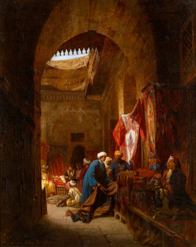 The Carpet Bazaar, Káhira od Otto Johann Heinrich Heyden