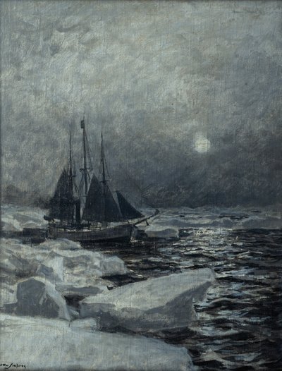 Rám v Severním ledovém oceánu (olej na plátně) od Otto Ludvig Sinding
