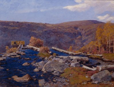 Horská krajina s řekou (olej na plátně) od Otto Ludvig Sinding