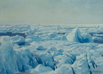 Pack Ice (olej na plátně) od Otto Ludvig Sinding