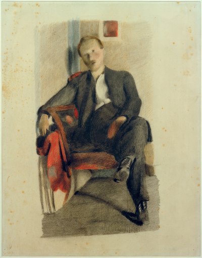 Portrét mladého muže, sedící od Otto Meyer Amden