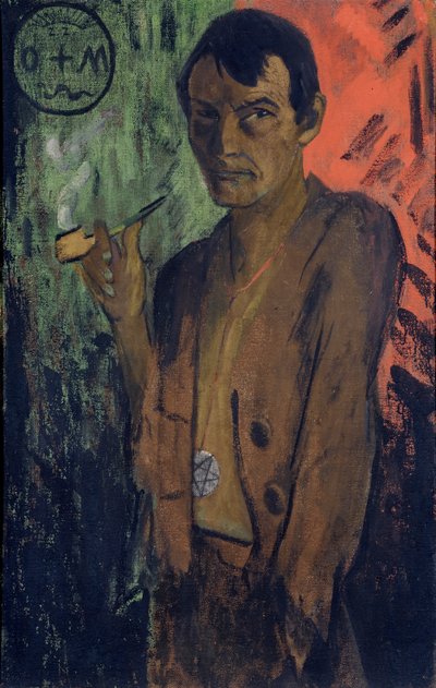 Autoportrét s pentagramem, c. 1924. od Otto Mueller